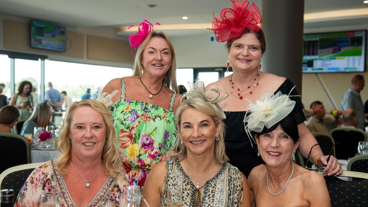 Jill, Kylee, Jules, Susie and Bronwyn at the 2024 Darwin Cup. Picture: Pema Tamang Pakhrin