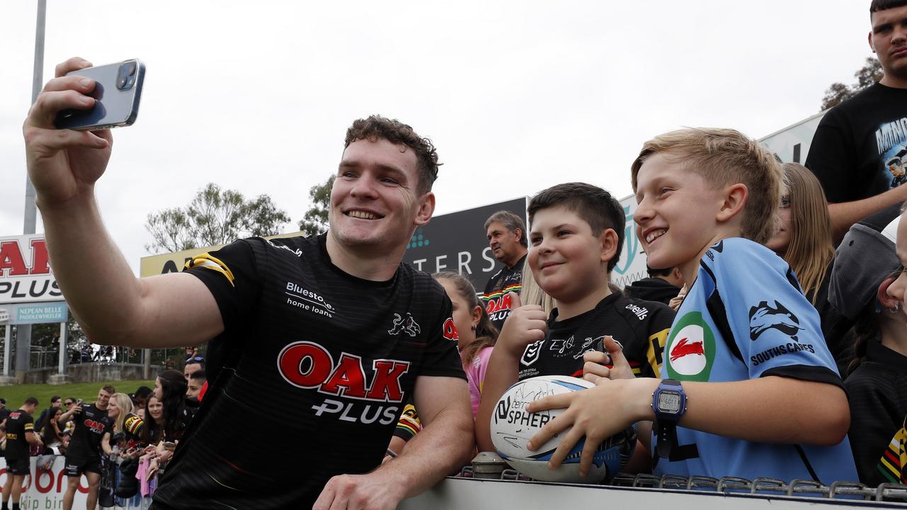 Liam Martin with Penrith supporters at the club’s fan day this week. Picture: Jonathan Ng