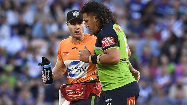 Josh Papalii was sent off for a high shot. Picture: Albert Perez/Getty Images