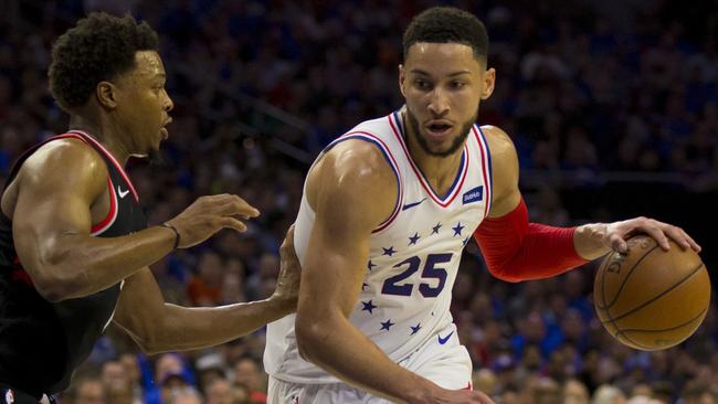 Ben Simmons and his 76ers fell agonisingly short against the Toronto Raptors in the Eastern Conference semi finals. Picture: Getty Images/AFP