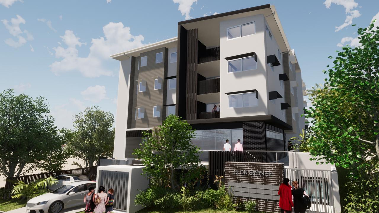 Artist's impressions of the proposed new unit block 'Elevate on Sydney' in Nambour.