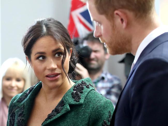 Meghan, Duchess of Sussex (L) and Britain's Prince Harry, Duke of Sussex, attend an event at Canada House, the offices of the High Commision of Canada in the United Kingdom, to mark Commonwealth Day, in central London, on March 11, 2019. - Britain's Queen Elizabeth II has been the Head of the Commonwealth throughout her reign. Organised by the Royal Commonwealth Society, the Service is the largest annual inter-faith gathering in the United Kingdom. (Photo by Chris Jackson / POOL / AFP)