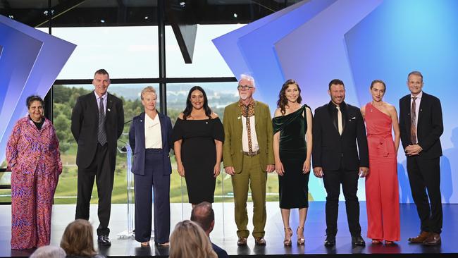 The 2024 Australian of the year finalists at the National Arboretum Canberra. Picture: NCA NewsWire / Martin Ollman