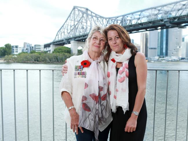 Susan Chuck and her daughter Tiffany Chuck from the 42 for 42 organisation at Howard Smith Wharfs. (AAP/Image Sarah Marshall)