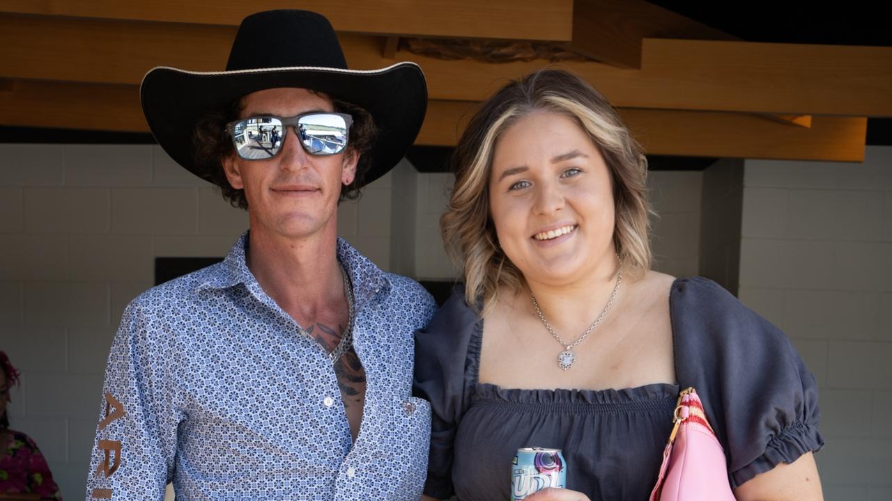 Hannah Wacker and Zac Acheson at the Gympie Muster Races. Saturday, August 19,. 2023. Picture: Christine Schindler