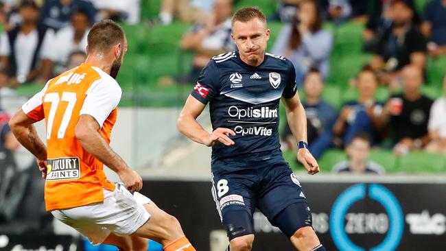 Besart Berisha was subbed in the second half. Picture: Getty Images