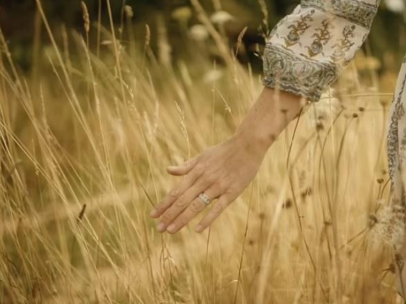 Princess Catherine's eternity band can be seen in the footage. Picture: @KensingtonRoyal on X