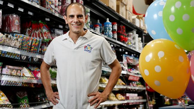 Dean Salakas, CEO of The Party People at his Drummoyne store. Picture: Jonathan Ng.