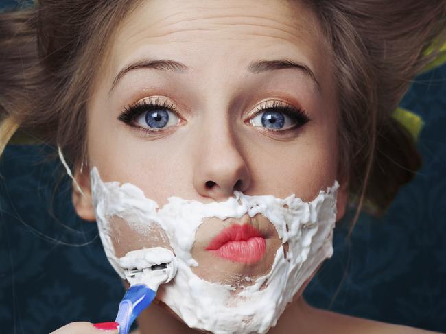 Why are girls shaving their faces?