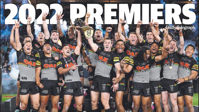 Penrith Panthers 2022 premiers poster.