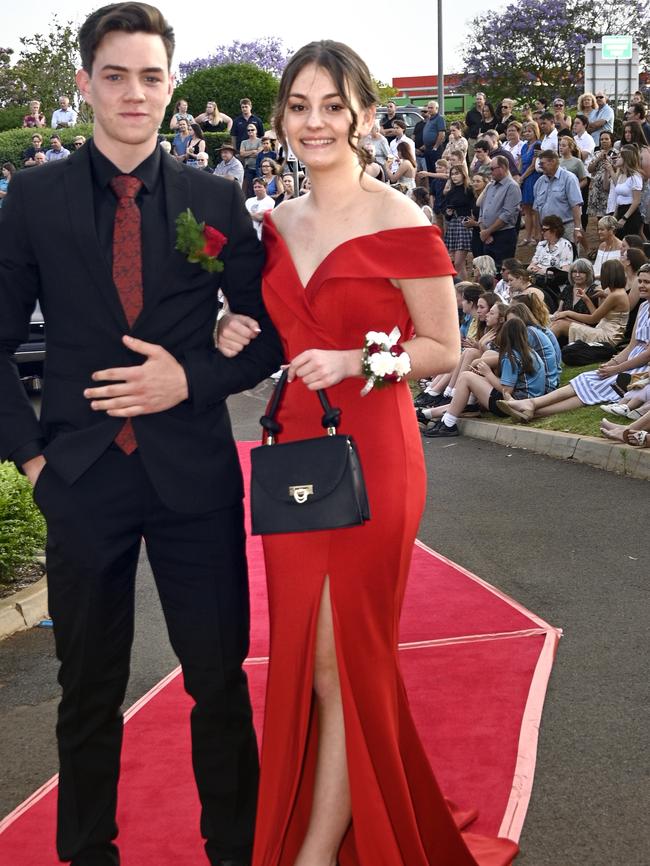 Highfields State Secondary college formal at Highfields Cultural Centre. Leah Campbell and David Phillips.