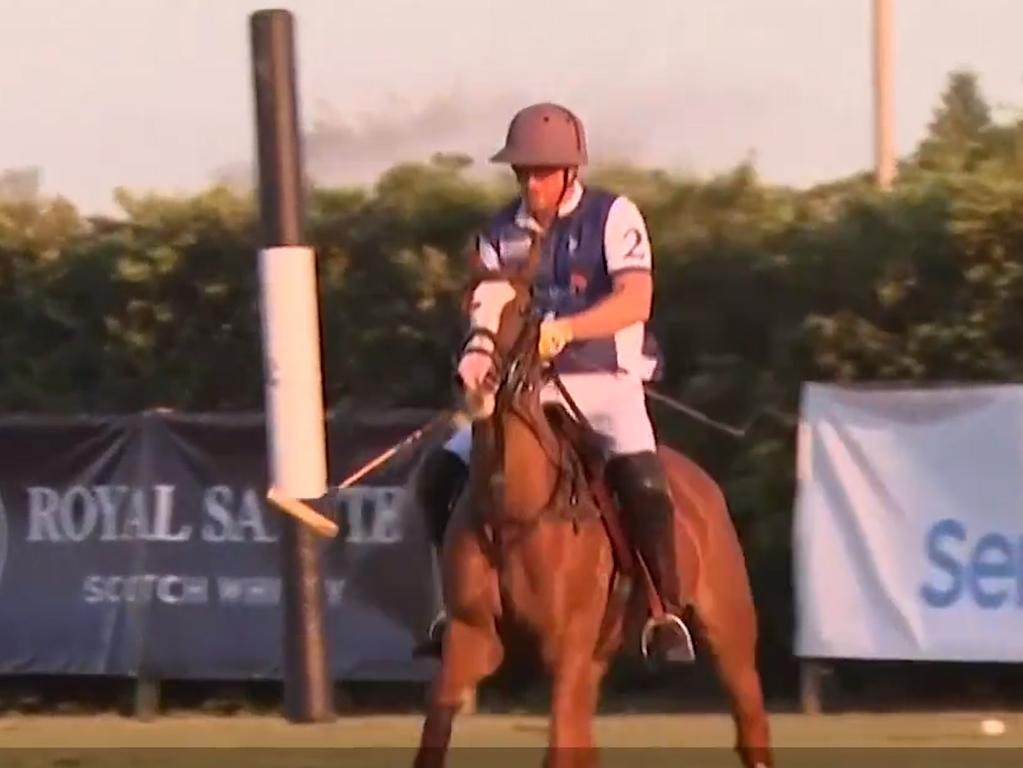 Prince Harry during the Royal Salute Polo Challenge in Palm Beach, Miami.