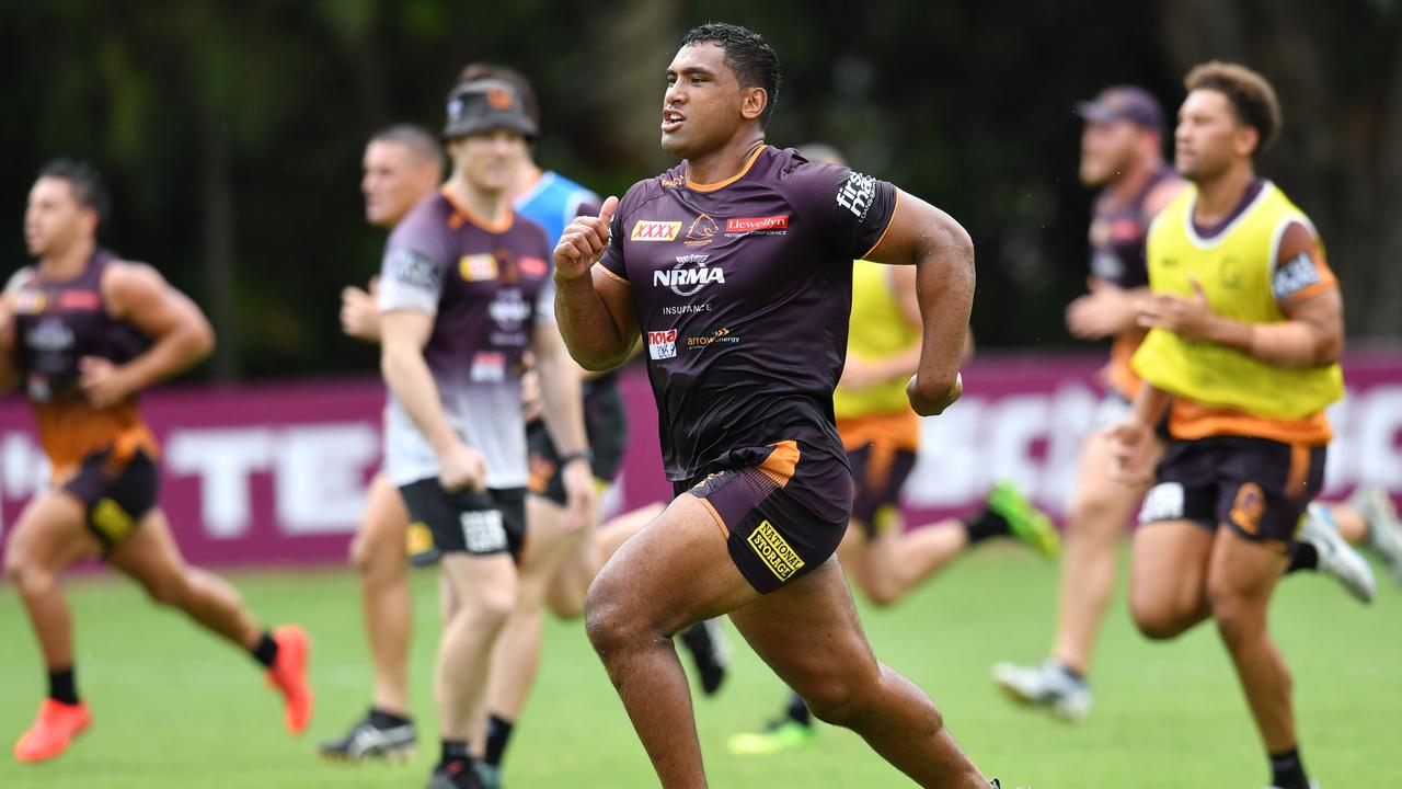 Tevita Pangai Junior is expected to line-up for the Broncos in Round 1 despite picking up a hamstring injury in a recent trial. (AAP Image/Darren England) 