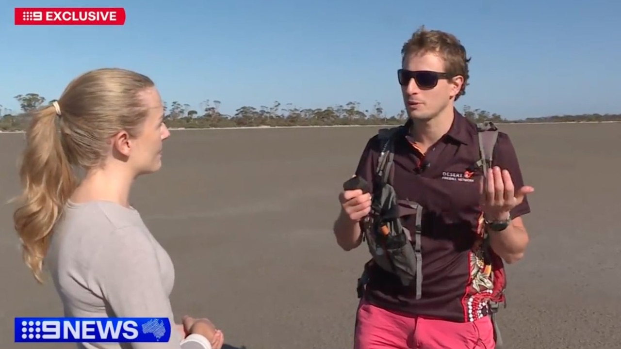 Planetary scientist Hadrien Devillepoix told 9News the team used advanced weather modelling to find the meteorite. Picture: 9News