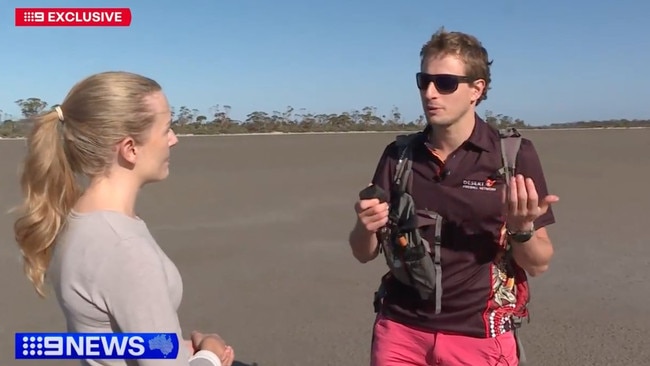 Planetary scientist Hadrien Devillepoix told 9News the team used advanced weather modelling to find the meteorite. Picture: 9News