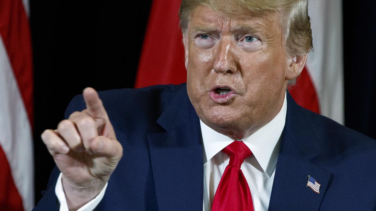 President Donald Trump speaks during a meeting at the InterContinental Barclay hotel during the United Nations General Assembly, Monday, September. 23, 2019, in New York. Picture: AP/Evan Vucci.