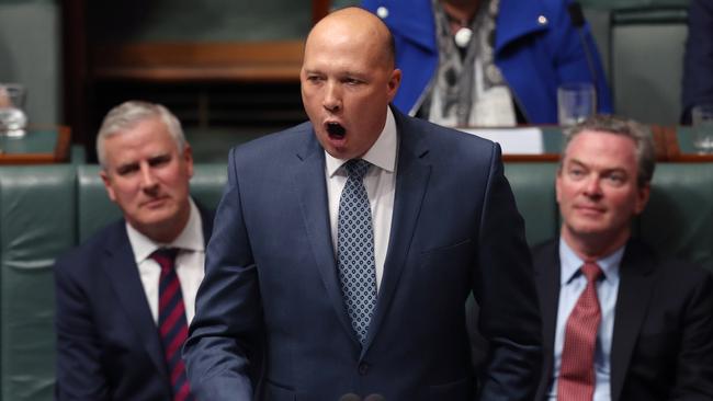 Peter Dutton during Question Time. Picture: Gary Ramage