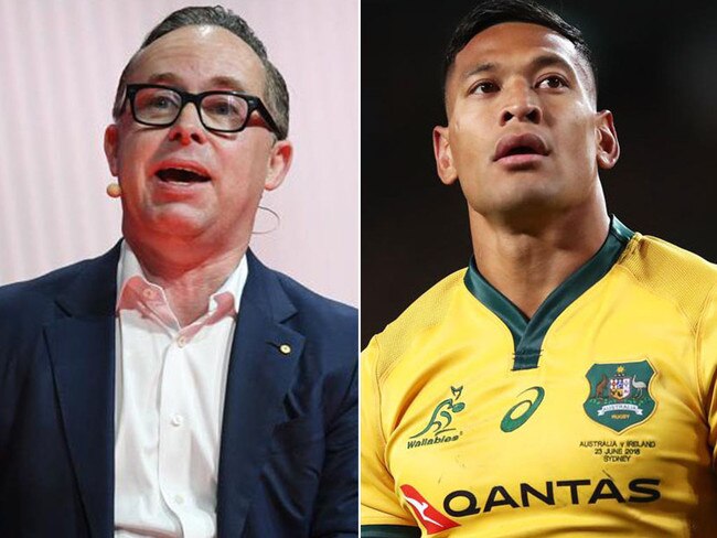 Qantas boss Alan Joyce has broken his silence over Israel Folau.