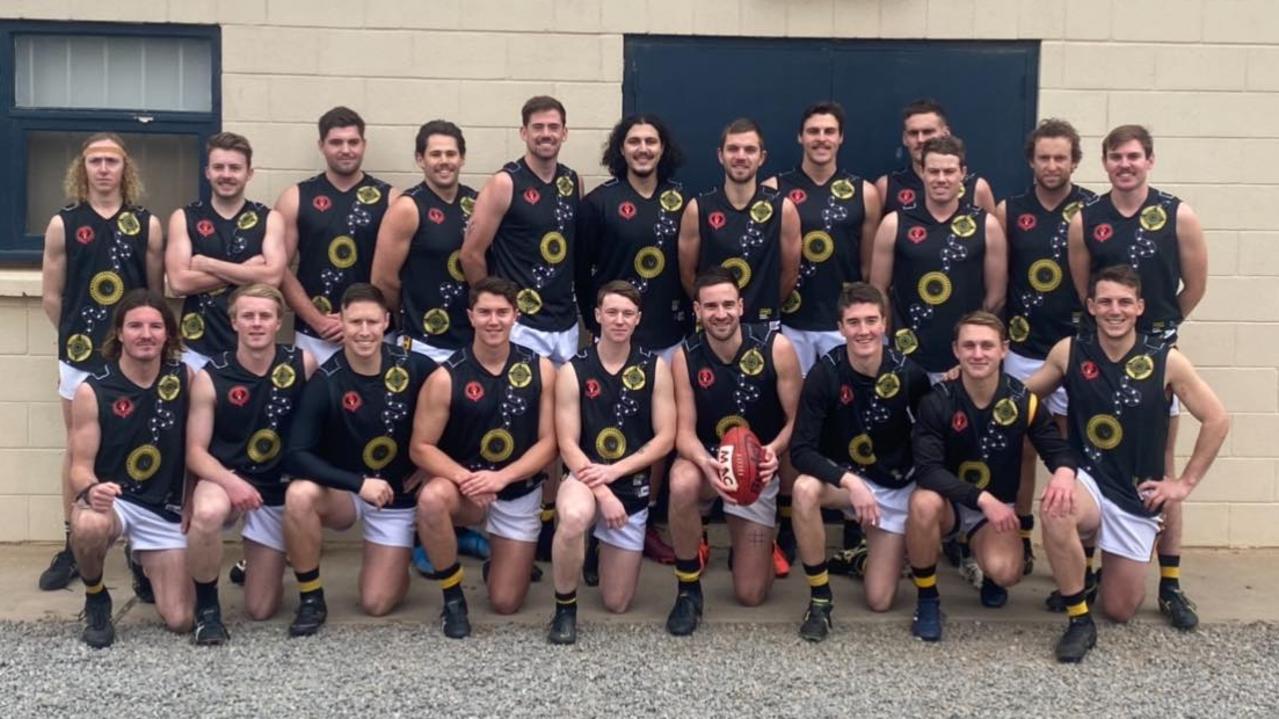 The Mypolonga A grade team in their Indigenous guernseys. Picture: Supplied