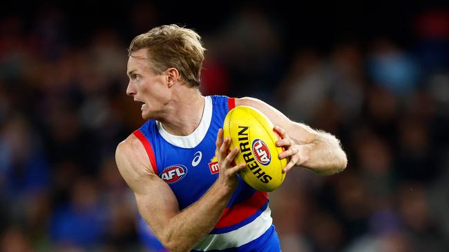 Western Bulldogs defender Alex Keath has retired after 109 AFL games over nine seasons. Picture: Michael Willson / Getty Images