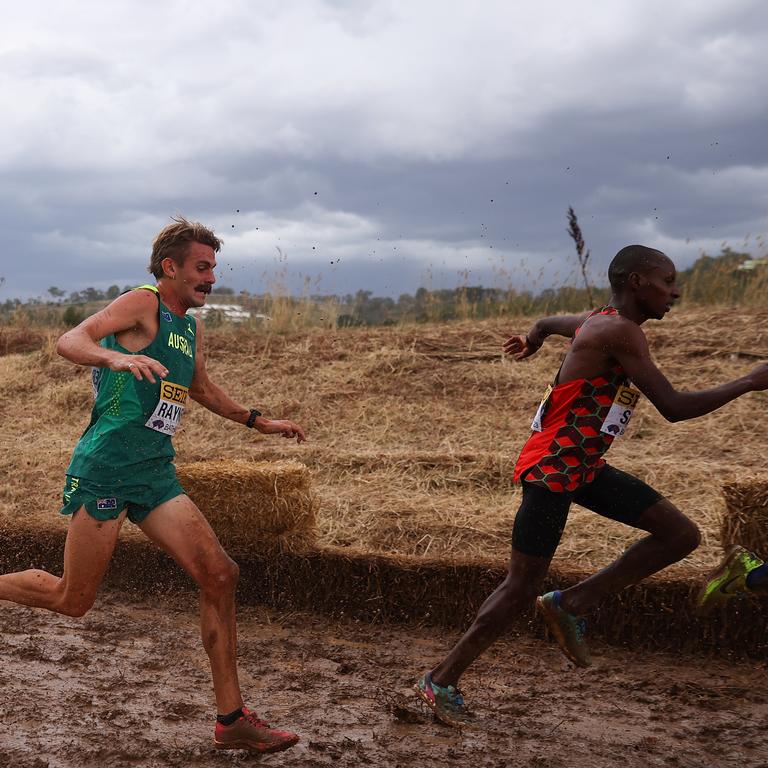 Jack Rayner of Team Australia competes in the Men's Senior race during the 2023 World Cross Country Championships.