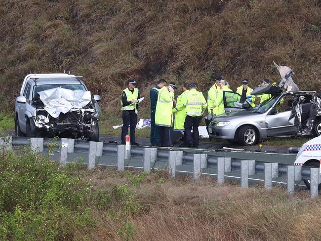 Scenes of a fatal accident at Advancetown in The Gold Coast Hinterland. Photograph : Jason O'Brien