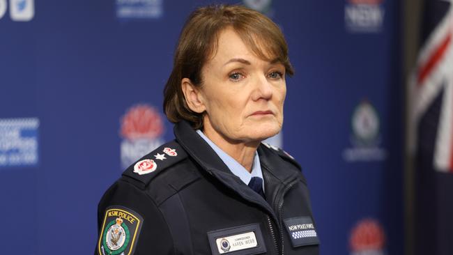 NSW Police Commissioner Karen Webb has defended her decision to buy bottles of gin for dignitaries. Picture: NewsWire / Damian Shaw