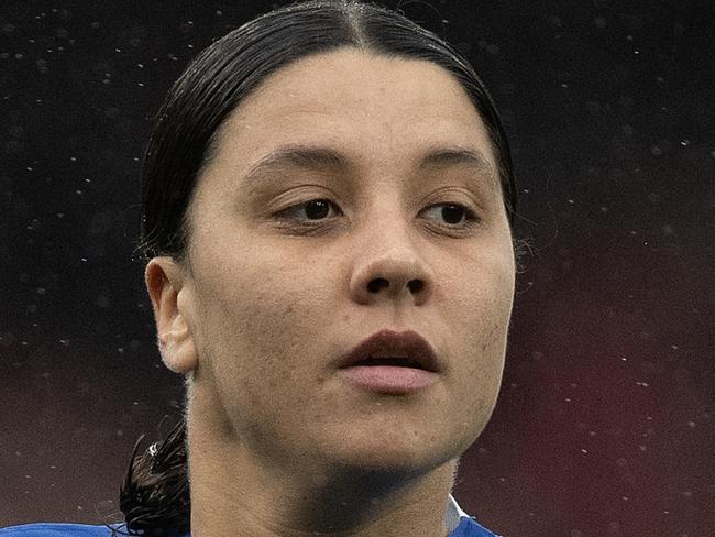 LONDON, ENGLAND - DECEMBER 10:  Sam Kerr of Chelsea during the Barclays WomenÃÂ´s Super League match between Arsenal FC and Chelsea FC  at Emirates Stadium on December 10, 2023 in London, England. (Photo by Visionhaus/Getty Images)