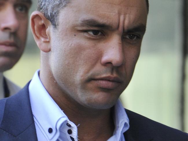 Daniel Kerr leaving Perth Magistrates Court after guilty verdict.
