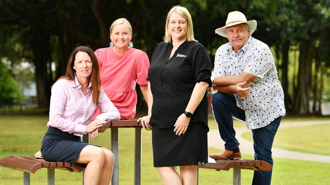 Dr Jo Lukins, Kellie Stephenson, Teresa Hudson and Brad Webb. Picture: Alix Sweeney