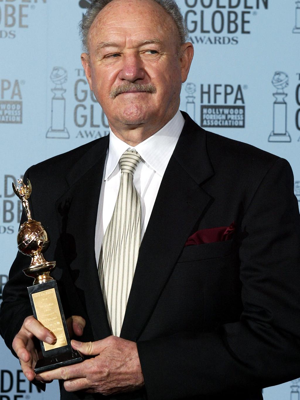 Hackman, pictured after receiving the Cecile B. DeMille Award at the 60th Annual Golden Globe Awards, had more than 100 credits to his name. Picture: AFP