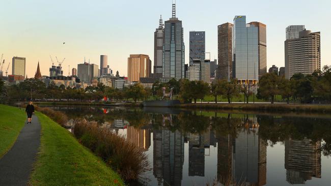 A very quiet Melbourne city this morning, April 1, 2020. Picture: David Crosling