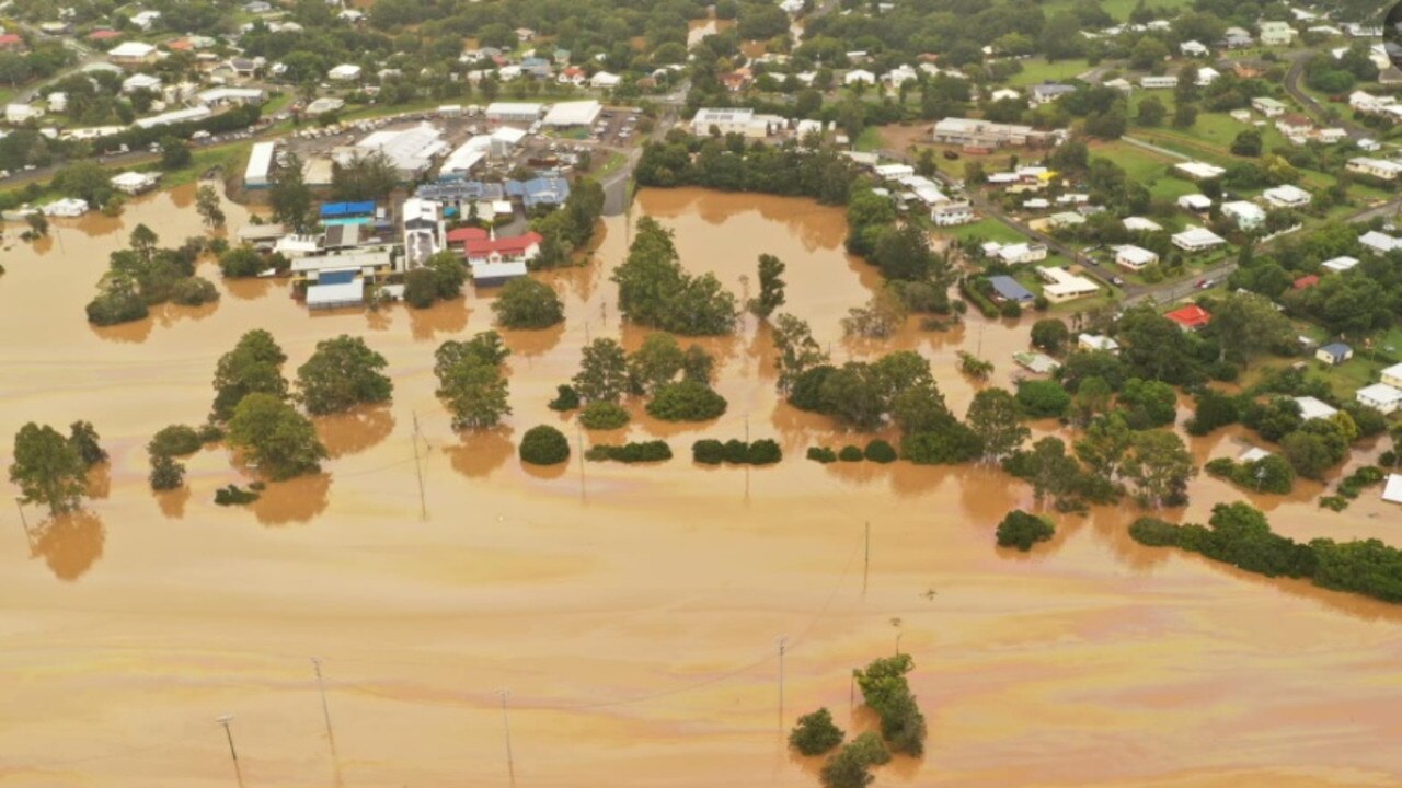 Aerial photos of Gympie flood taken this morning aerial pics taken at 6.30am today., It is VITAL that we give credit to the people who gave us these pics in each caption -****** MUST CREDIT EVERY PIC USED**** Infinity Flights Photography,