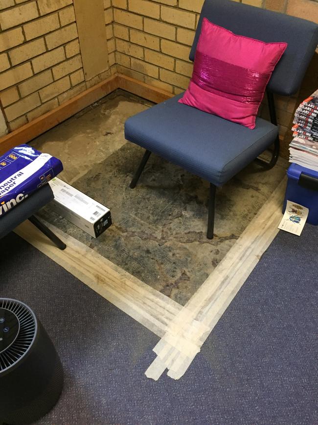 A water leak and ruined carpet. Picture supplied