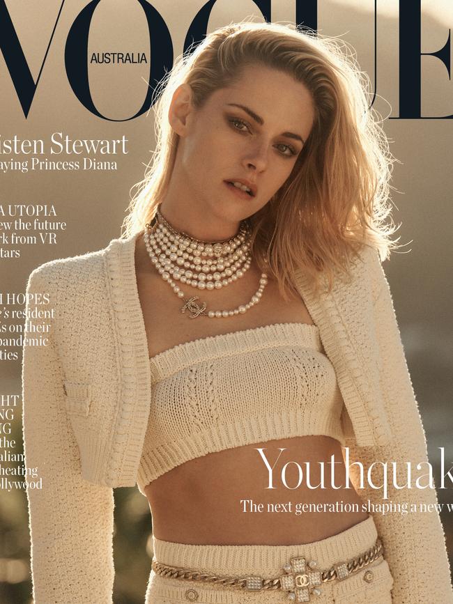 Kristen Stewart on the cover of Vogue Australia’s February issue, out now. Picture: Vogue Australia