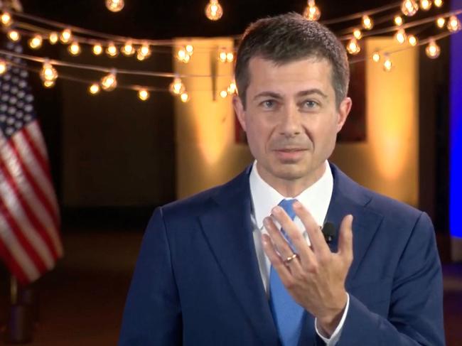 Pete Buttigieg spoke about marriage equality during the last day of the convention. Picture: AFP