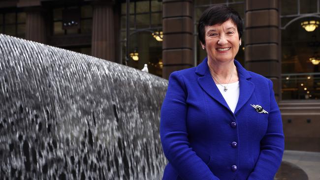 Business Council chief Jennifer Westacott at Sydney’s Martin Place after learning she was to become an Officer in the Order of Australia. Picture: John Feder