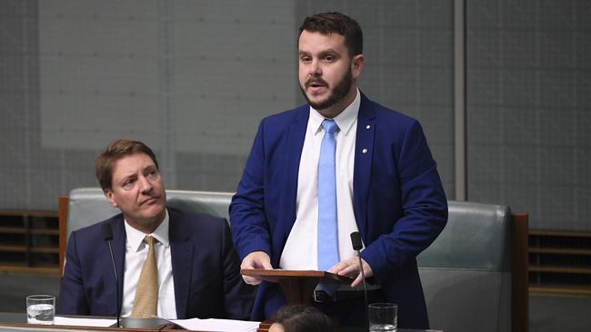 Herbert MP Phillip Thompson was trying to talk about veterans’ suicide when Labor moved to gag him. Picture: AAP Image/Lukas Coch