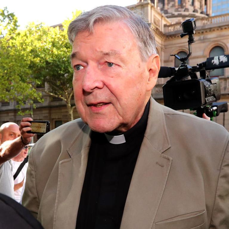 Cardinal Pell arriving at Melbourne County Court on February 27, 2019 in Melbourne. Picture: Michael Dodge/Getty Images