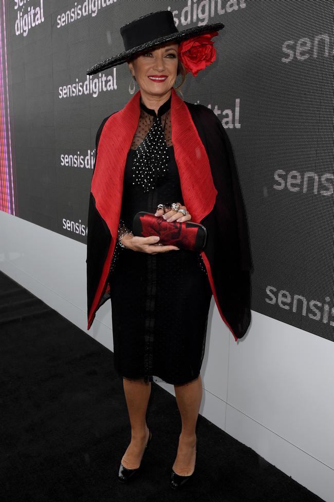 British actor Jane Seymour poses for a photograph at the Sensis marquee in the Birdcage during Melbourne Cup Day at Flemington Racecourse in Melbourne, Tuesday, November 7, 2017. Picture: AAP Image/Dan Himbrechts