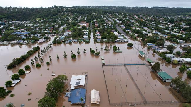 The flooding in Lismore after the Wilsons River peaked at 11.4 metres. (Photo by Dan Peled/Getty Images)