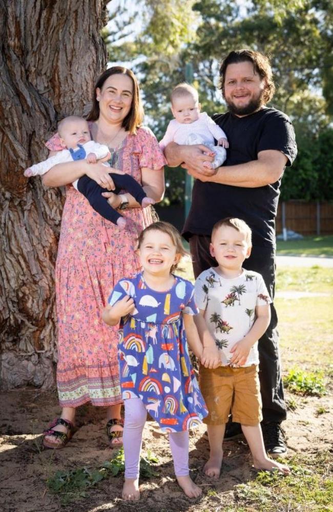 The Searle family with their two older children Georgia and Fred. Picture: The West Australian