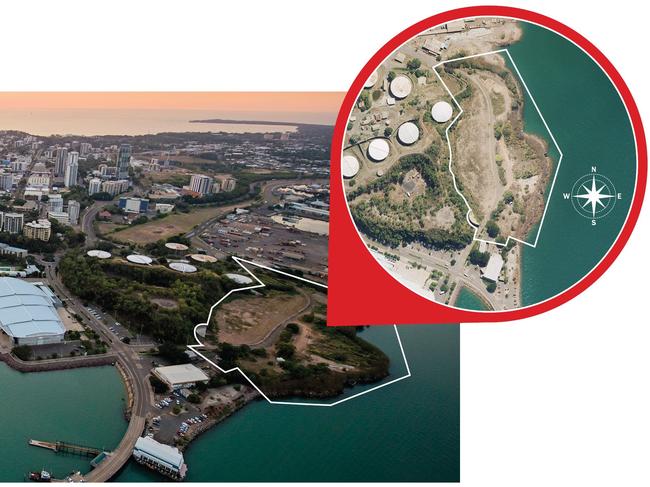 The proposed wave pool site near Stokes Hill Wharf. Picture: Supplied