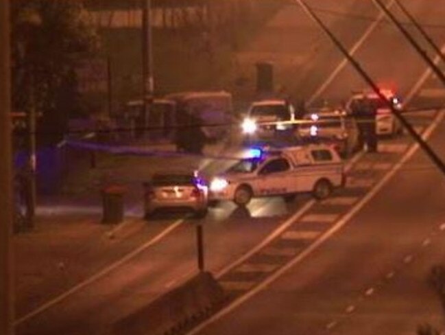 The 23-year-old victim was shot just before midnight.