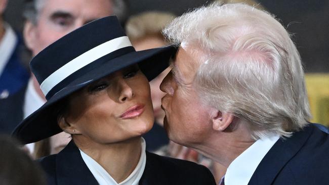 Melania’s hat was mocked, but got the seal of approval from Kim Kardashian. Picture: Getty Images