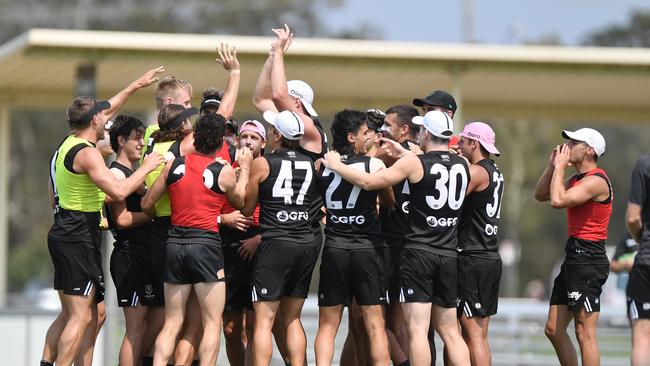 Camaraderie at the Power’s pre-season camp. Picture: Patrick Woods / Sunshine Coast Daily