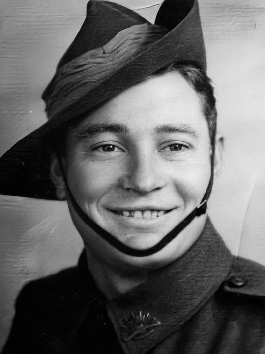 Tommy Pritchard in his wartime uniform.