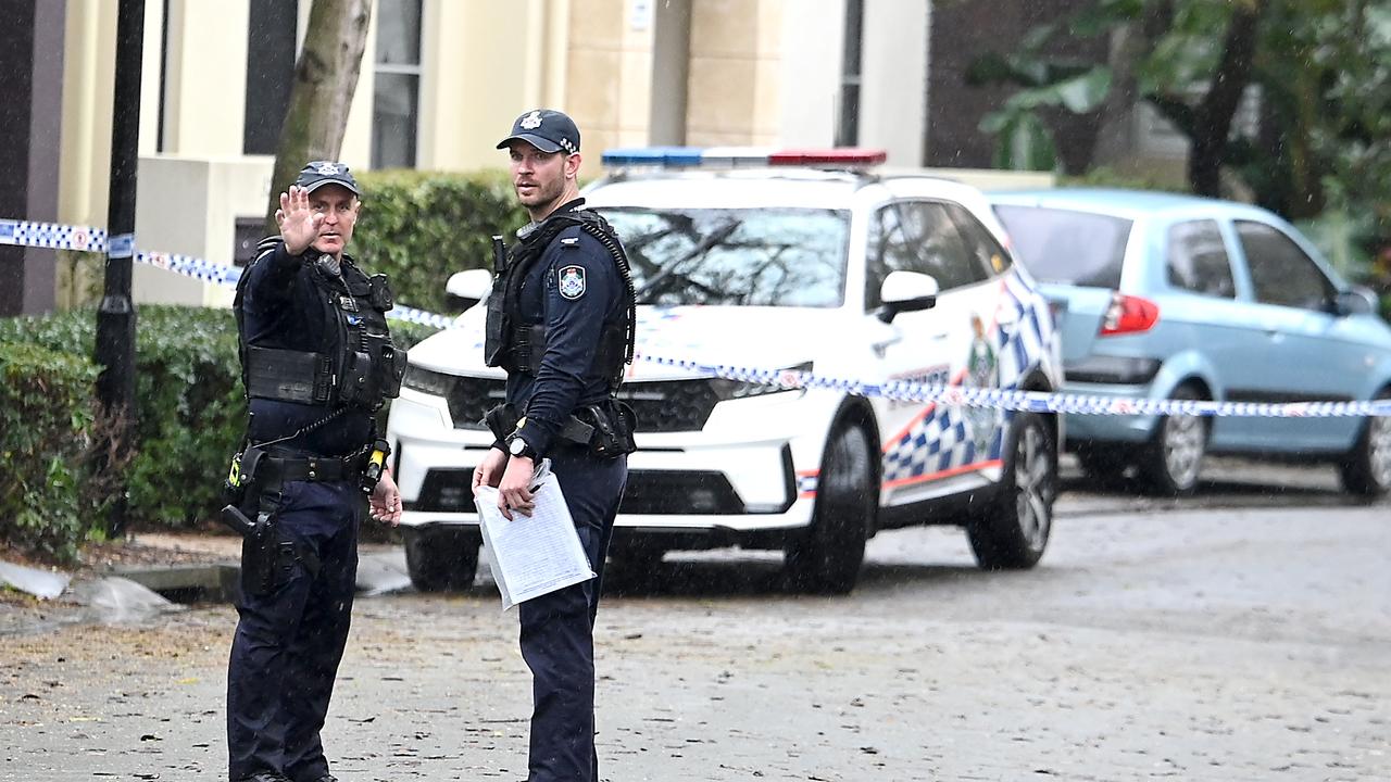 The scene in Central Place, Carrara. Picture: NewsWire / John Gass