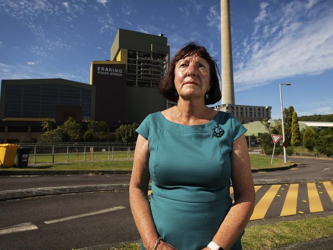 17-02-2022 - Kay Fraser, Mayor of Lake Macquarie, pictured in front of Eraring Power Station. Owner of the plant Origin Energy, has announced the early closure of the plant by mid-2025. Picture: Liam Mendes / The Australian