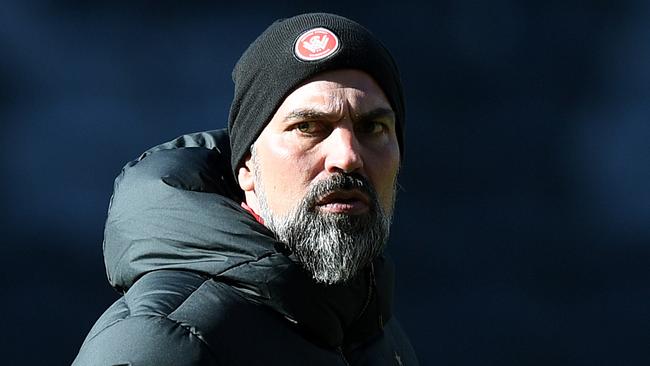 Wanderers head coach Markus Babbel during a training session at Bankwest Stadium in Sydney, Friday, July 19, 2019. (AAP Image/Joel Carrett) NO ARCHIVING